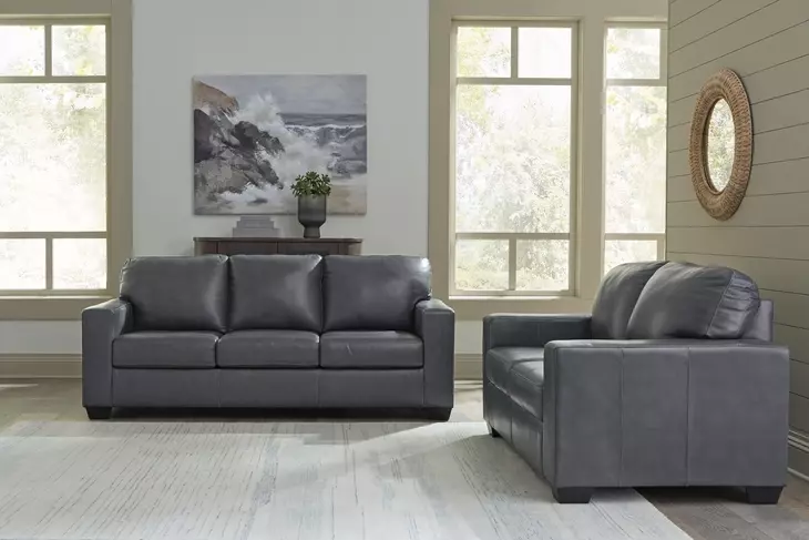 Bolsena Admiral Leather 85" Sofa