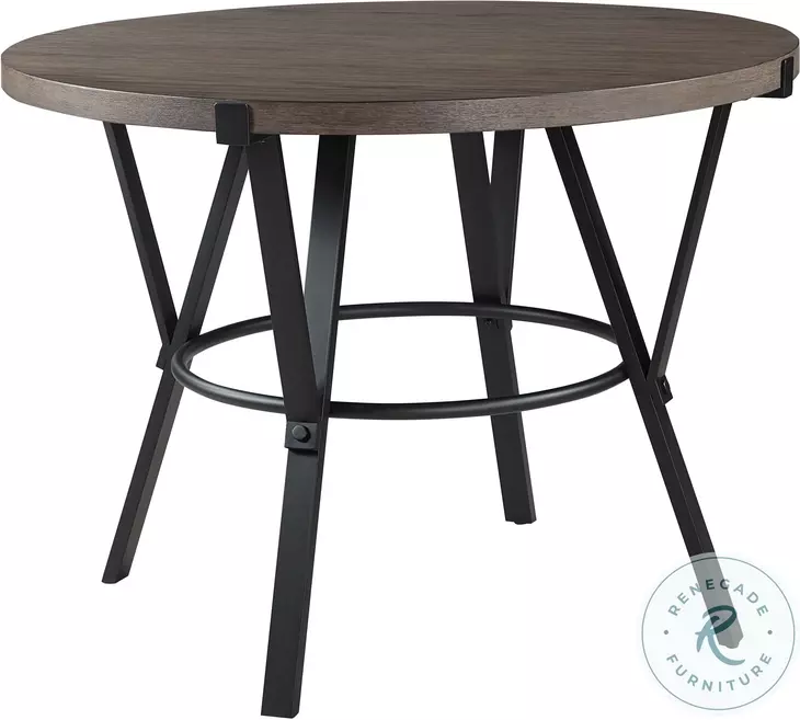 Crowley Brown And Black Counter Height Dining Table