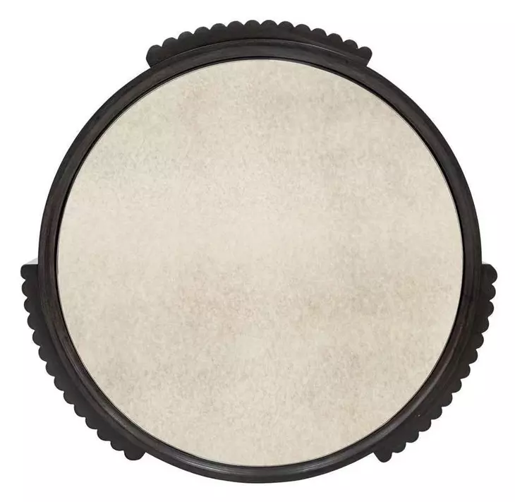 Rivera Espresso and Gold Round Occasional Table Set