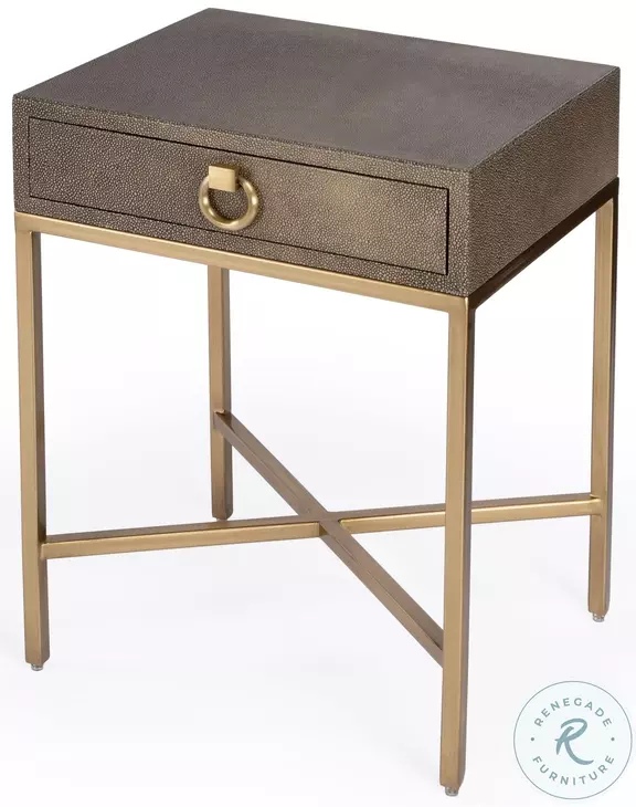 Sullia Gold Cosmopolitan One Drawer End Table