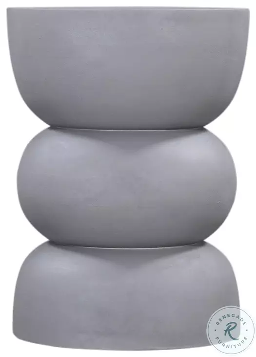 Haven Gray Plaster Accent Table