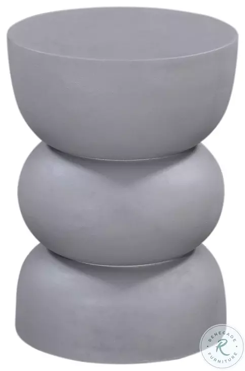 Haven Gray Plaster Accent Table
