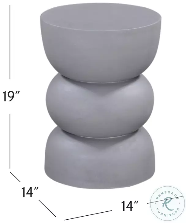 Haven Gray Plaster Accent Table