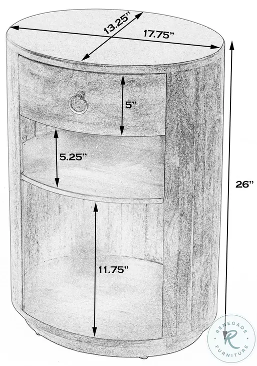 Carnolitta Brown One Drawer End Table
