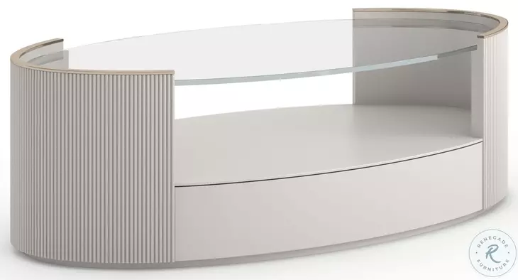 Love Matte Pearl Oval Cocktail Table