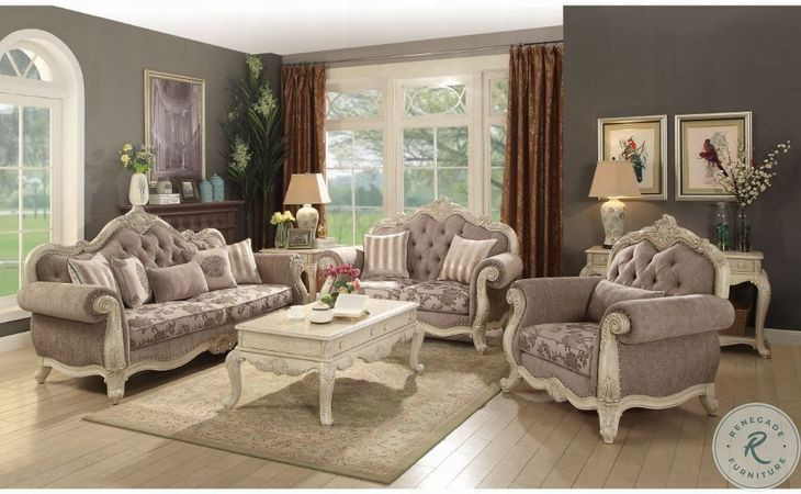 Ragenardus Antique White Rectangular Sofa Table