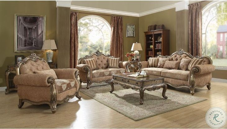 Ragenardus Fabric and Vintage Oak 71" Loveseat with 2 Pillows