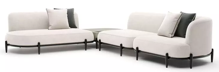Madera Oatmeal 4 Piece Modular Corner L Sectional with Pillows