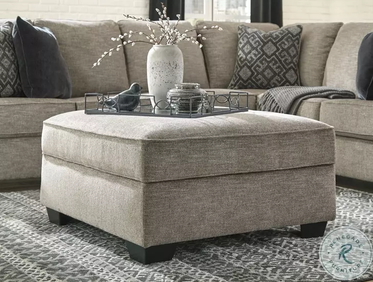 Bovarian Stone Ottoman with Storage