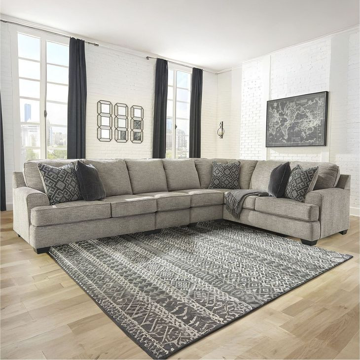 Bovarian Stone 4 Piece Sectional with LAF Loveseat