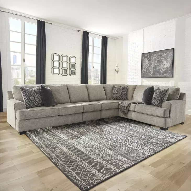 Bovarian Stone 4 Piece Sectional with LAF Loveseat