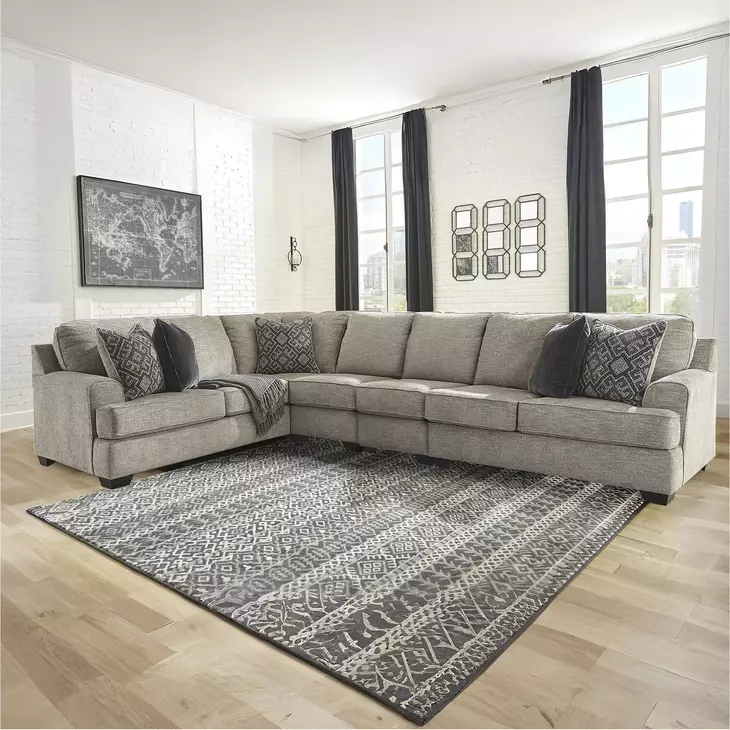 Bovarian Stone 4 Piece Sectional with RAF Loveseat