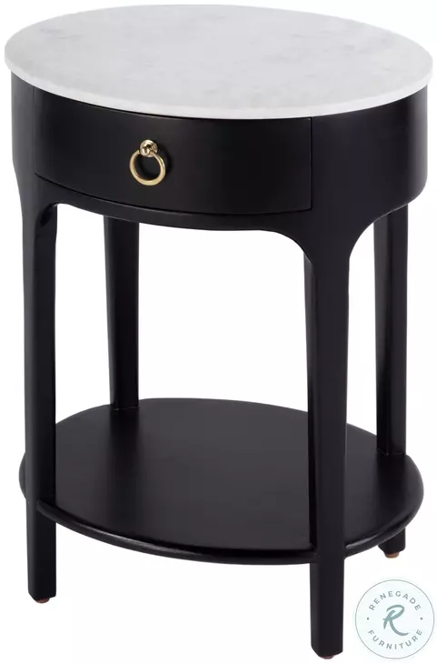 Ellen Black 1 Drawer Nightstand