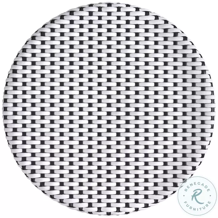 Tobias Black And White Outdoor Counter Height Stool