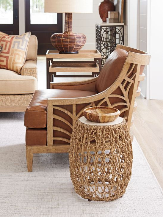 Los Altos Marion Brown Leather Upholstered Accent Chair