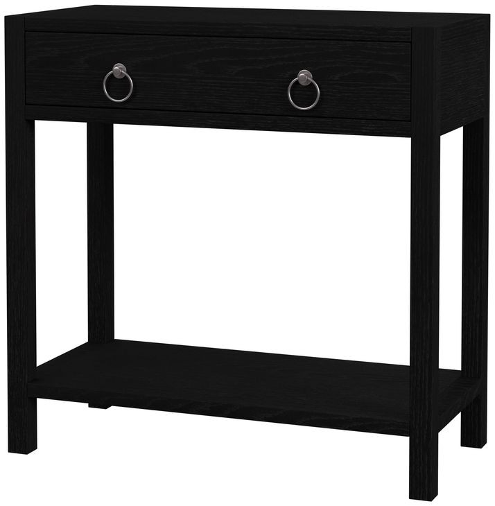 Lark Black 30" Rectangular 1 Drawer Nightstand