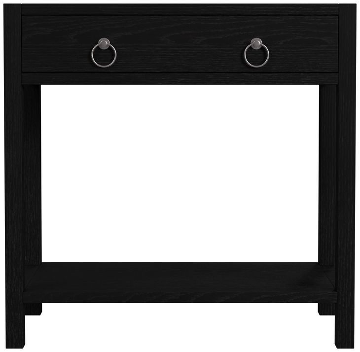 Lark Black 30" Rectangular 1 Drawer Nightstand