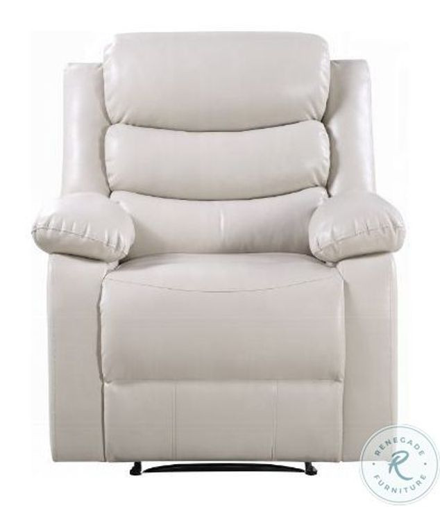 Eilbra Beige Synthetic Leather Power Recliner