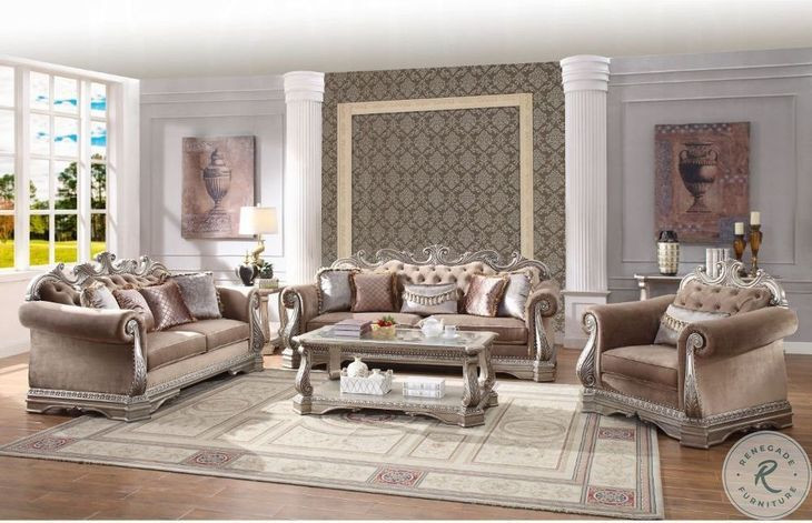 Northville Velvet and Antique Silver Nailhead Trim Chair with Pillow