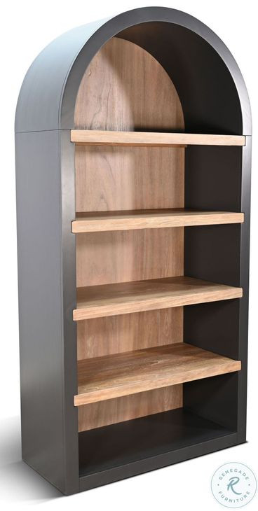 Whimora Black 42" Logan Arched Bookcase
