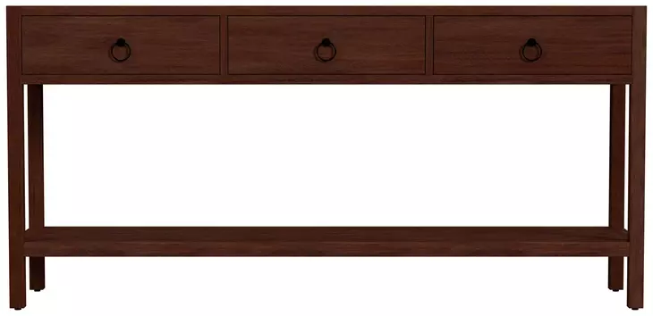 Lark Medium Brown 65" Rectangular 3 Drawer Console Table