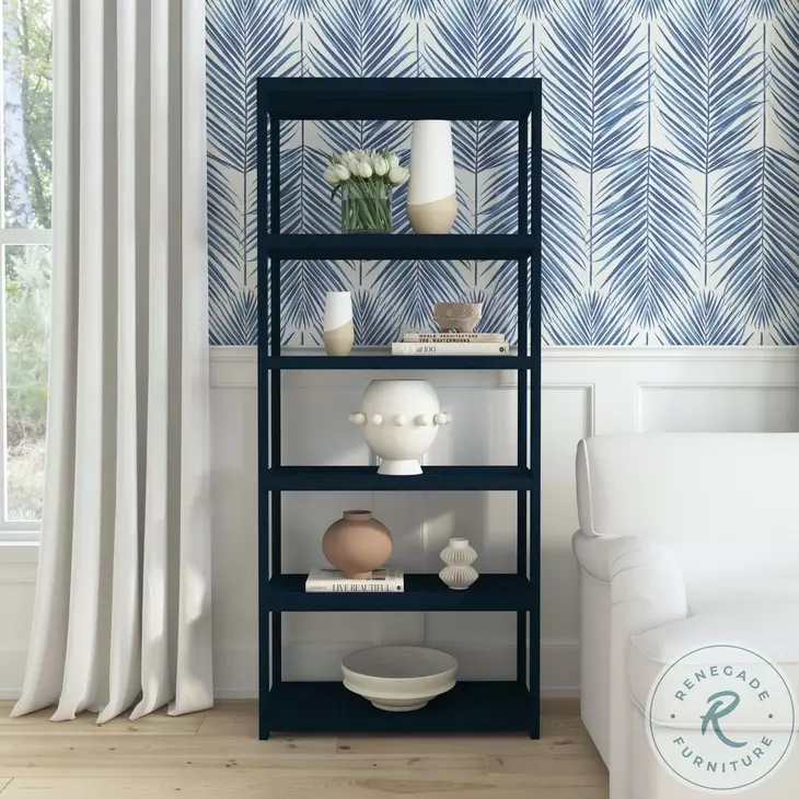 Lark Navy Blue Bookcase