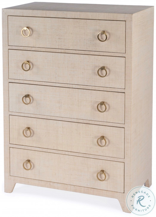 Bar Harbor neutral Raffia Dresser From Butler | Coleman Furniture