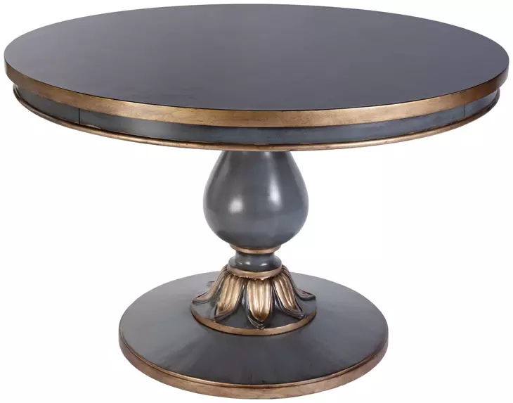 Evie Pastel Blue 48" Round Single Pedestal Dining Table