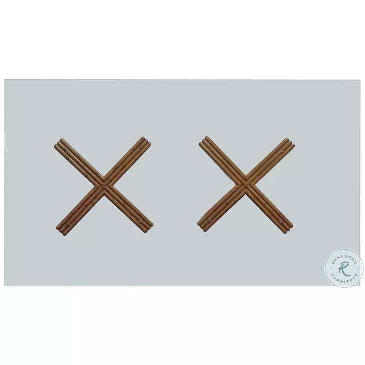 Palm Desert Sundrenched Sierra Sheridan Glass Top 84" Dining Table