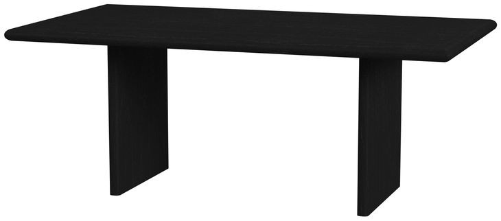 Halmstad Black 74" Rectangular Panel Dining Table