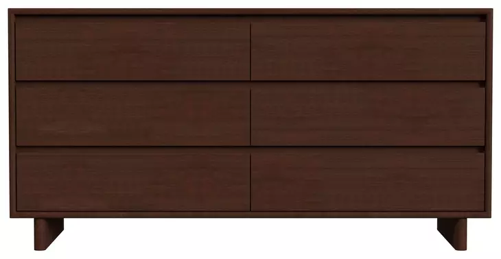 Halmstad Brown 6 Drawer Dresser