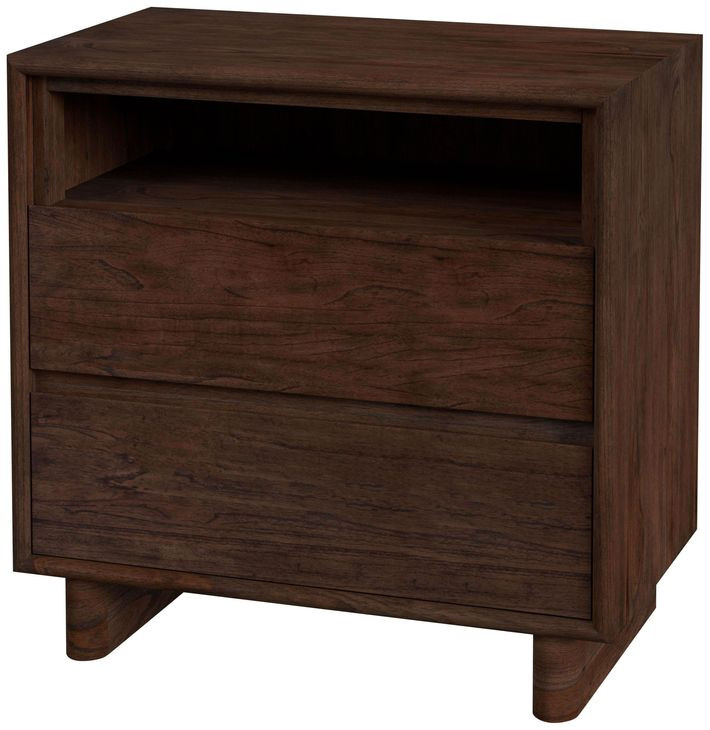 Halmstad Brown 24" Panel 2 Drawer Nightstand