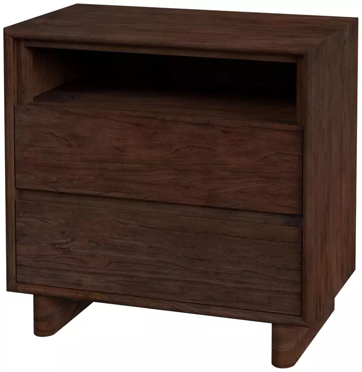 Halmstad Brown 24" Panel 2 Drawer Nightstand