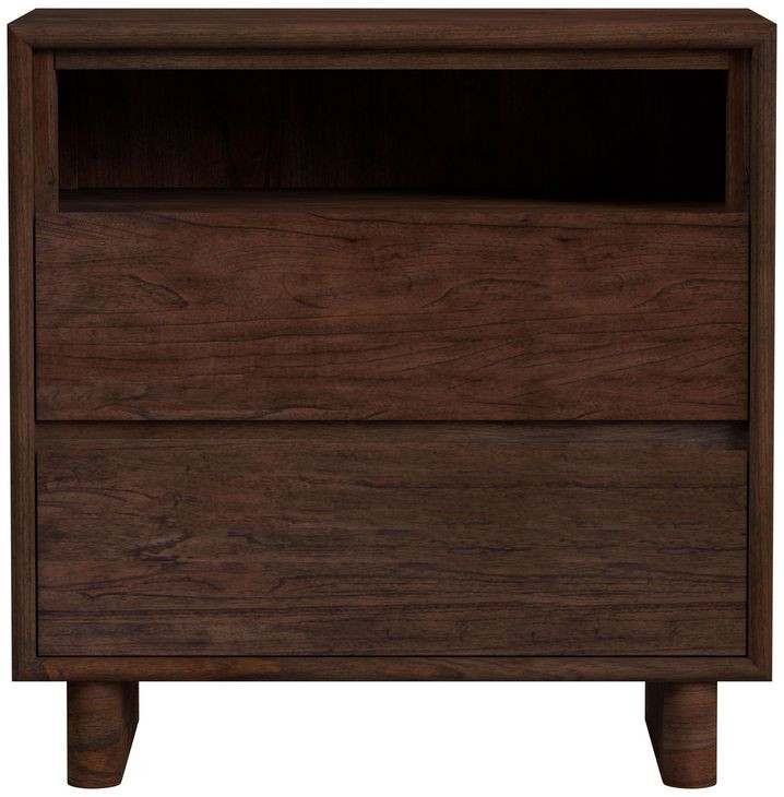 Halmstad Brown 24" Panel 2 Drawer Nightstand