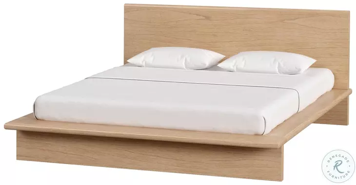 Halmstad Blonde Oak King Platform Bed