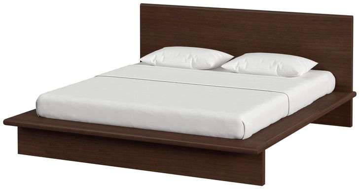 Halmstad Brown King Platform Bed