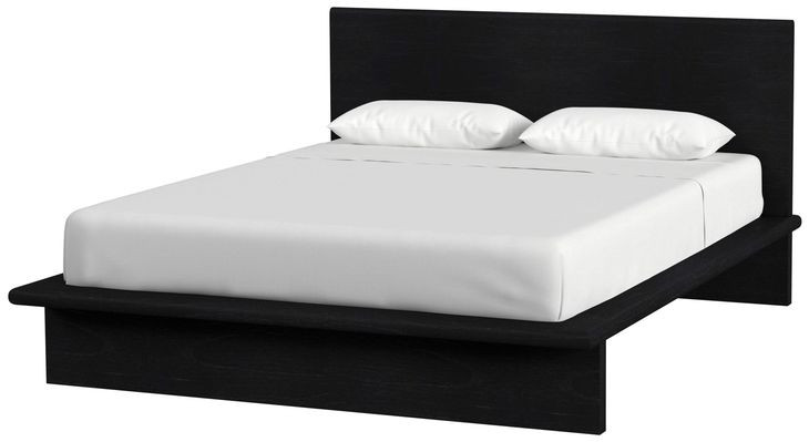 Halmstad Black Queen Platform Bed