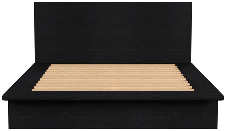 Halmstad Black Queen Platform Bed