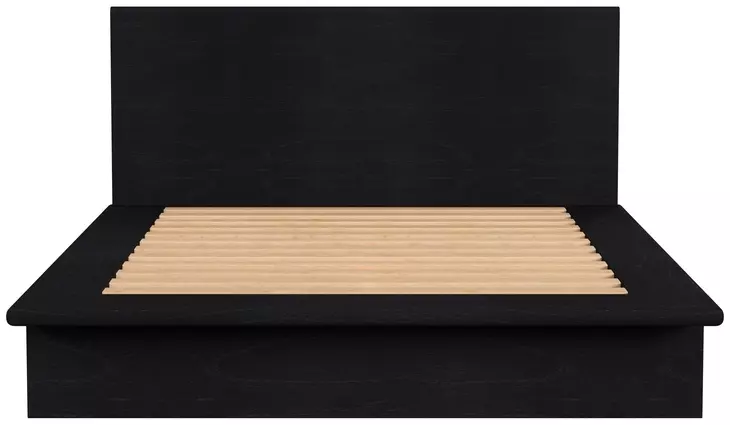 Halmstad Black Queen Platform Bed