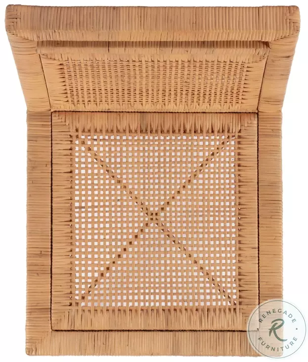 Brielle Natural Rattan Woven Counter Height Stool - Thumbnail 2
