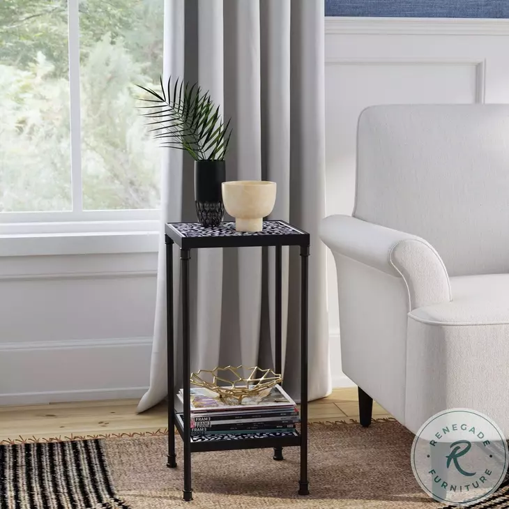 Lana Black And White Side Table