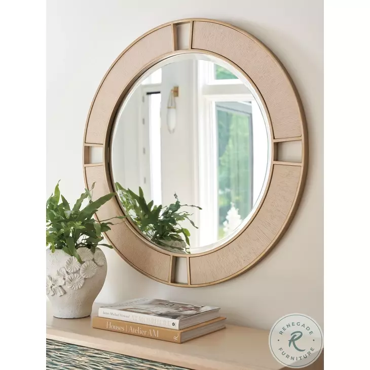 Nina Sand Drift Round Mirror