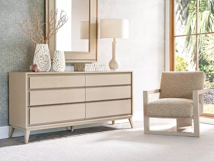 Sunset Key Flanders Tan Upholstered Accent Chair