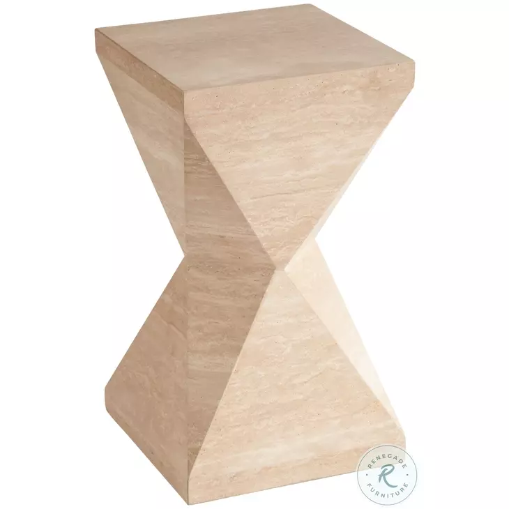 Shea Sand Drift Faceted Accent Table