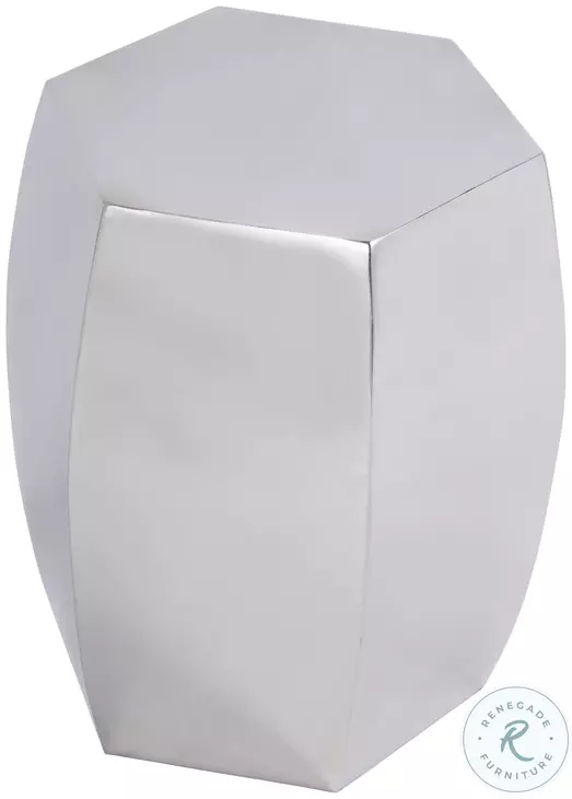 Carter Polished Silver Side Table