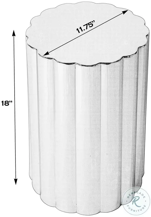 Norwich Polished Silver Side Table