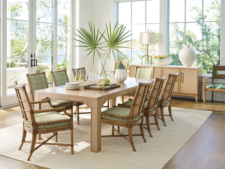 Key Biscayne Oceanside Green Upholstered Side Chair