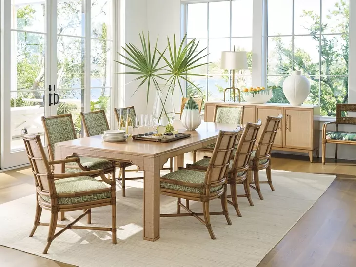 Key Biscayne Oceanside Green Upholstered Side Chair