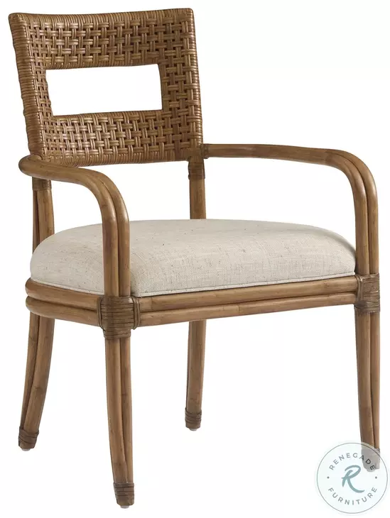 Key Biscayne Light Driftwood Delano Woven Arm Chair