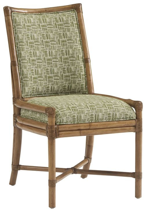 Key Biscayne Oceanside Green Upholstered Side Chair